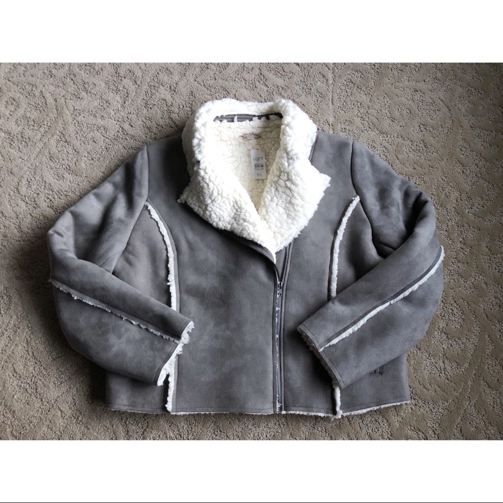 NWT Cozy LOFT Faux Suede Jacket